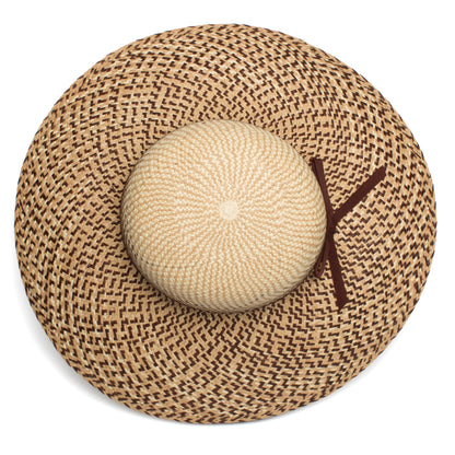 Goorin Bros. pretty face straw wide brim floppy hat Natural top view