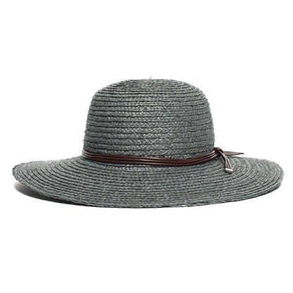 Goorin Bros. ellery straw wide brim floppy hat Blue front view