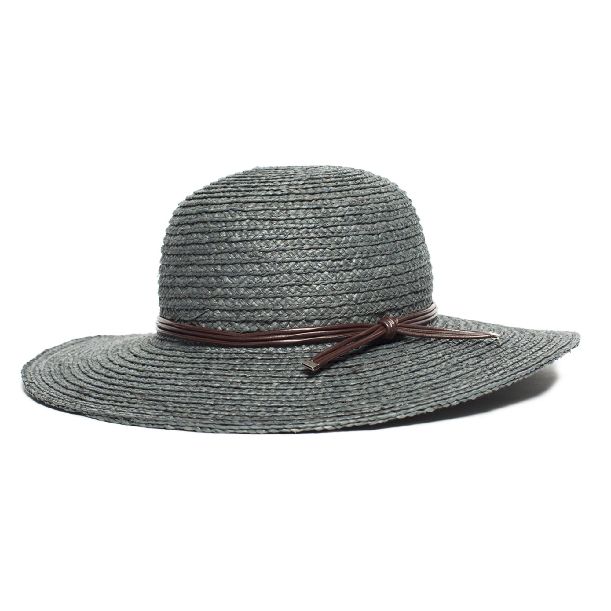 Goorin Bros. ellery straw wide brim floppy hat Blue left side view