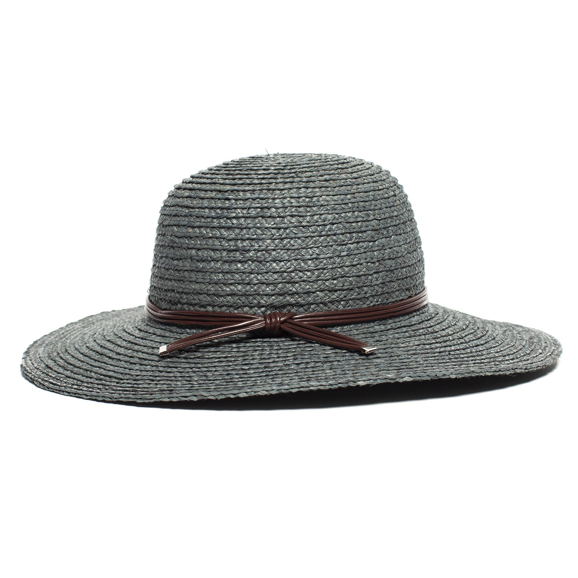 Goorin Bros. ellery straw wide brim floppy hat Blue side view