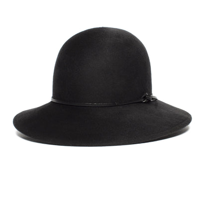 Goorin Bros. cakewalk wool blend asymmetric cloche hat Black left side view