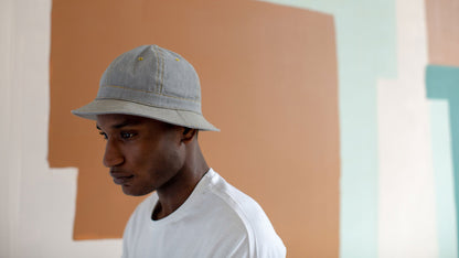 Goorin Bros. blaine cotton bucket Grey hero shot on male model