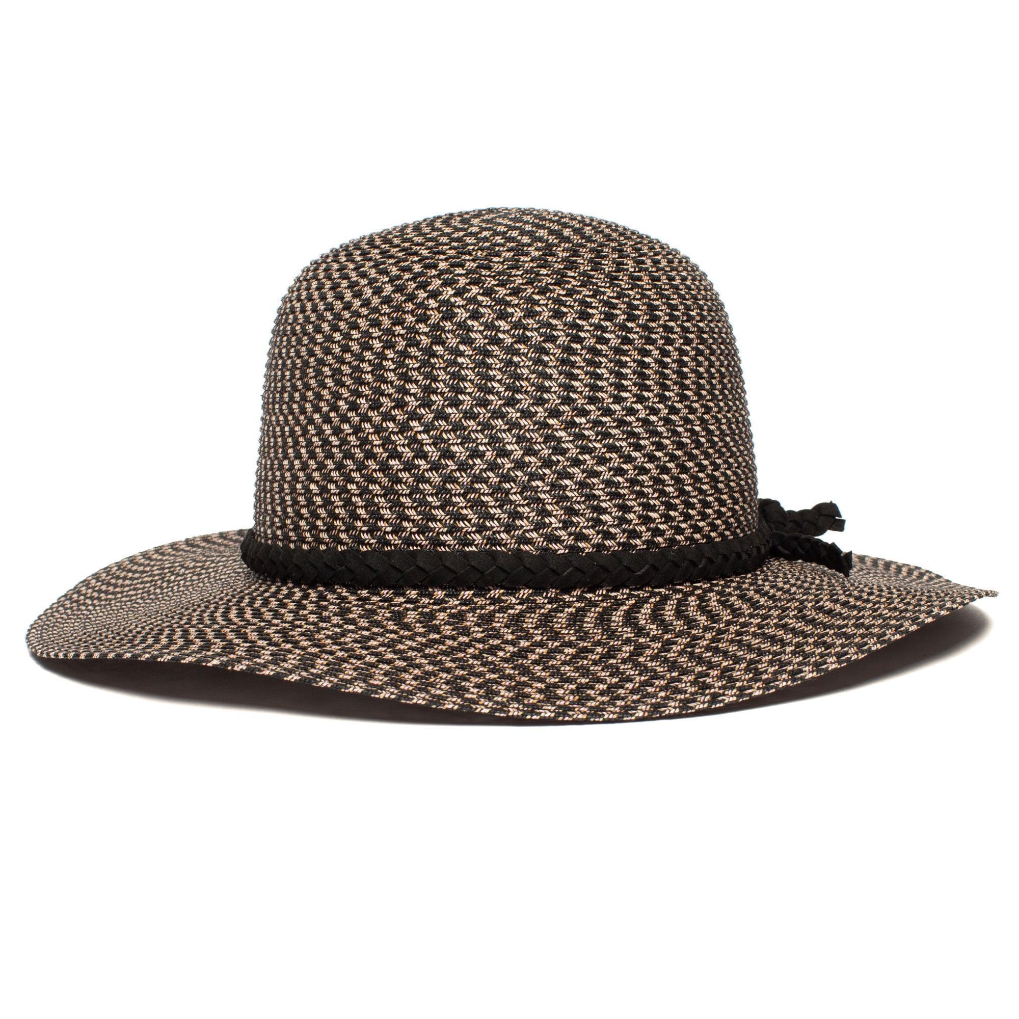 Goorin Bros. free will paper wide brim floppy hat Black front view