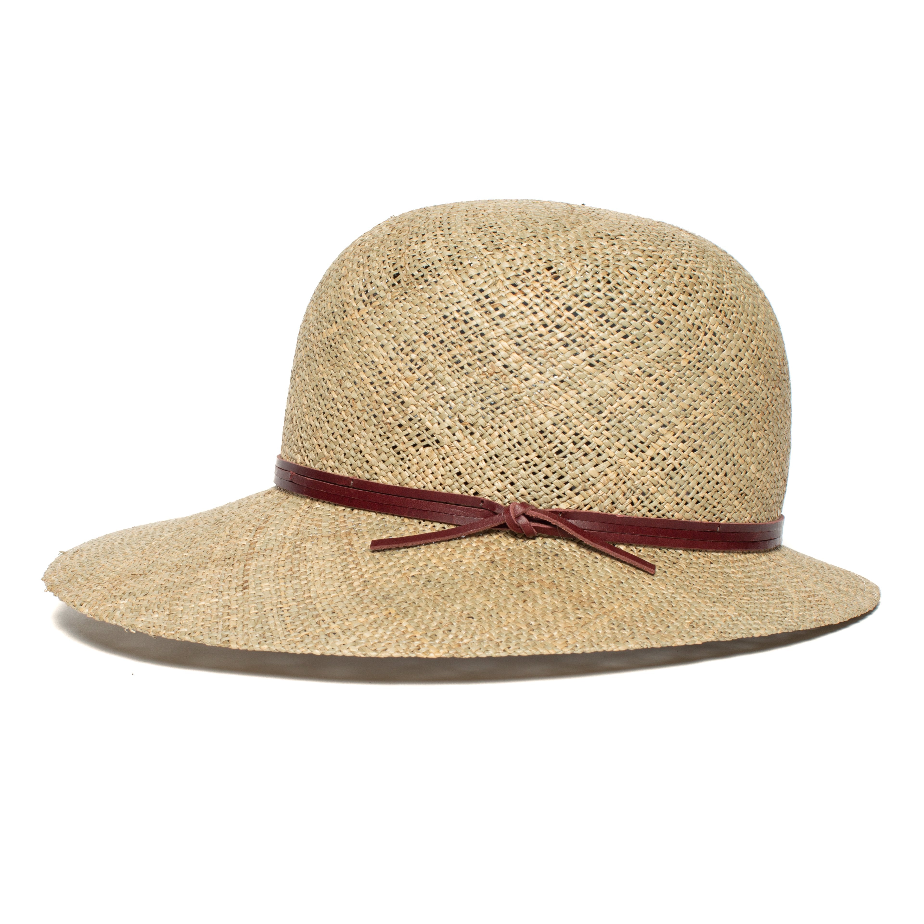 Goorin Bros. biondi straw asymmetric cloche hat Natural side view