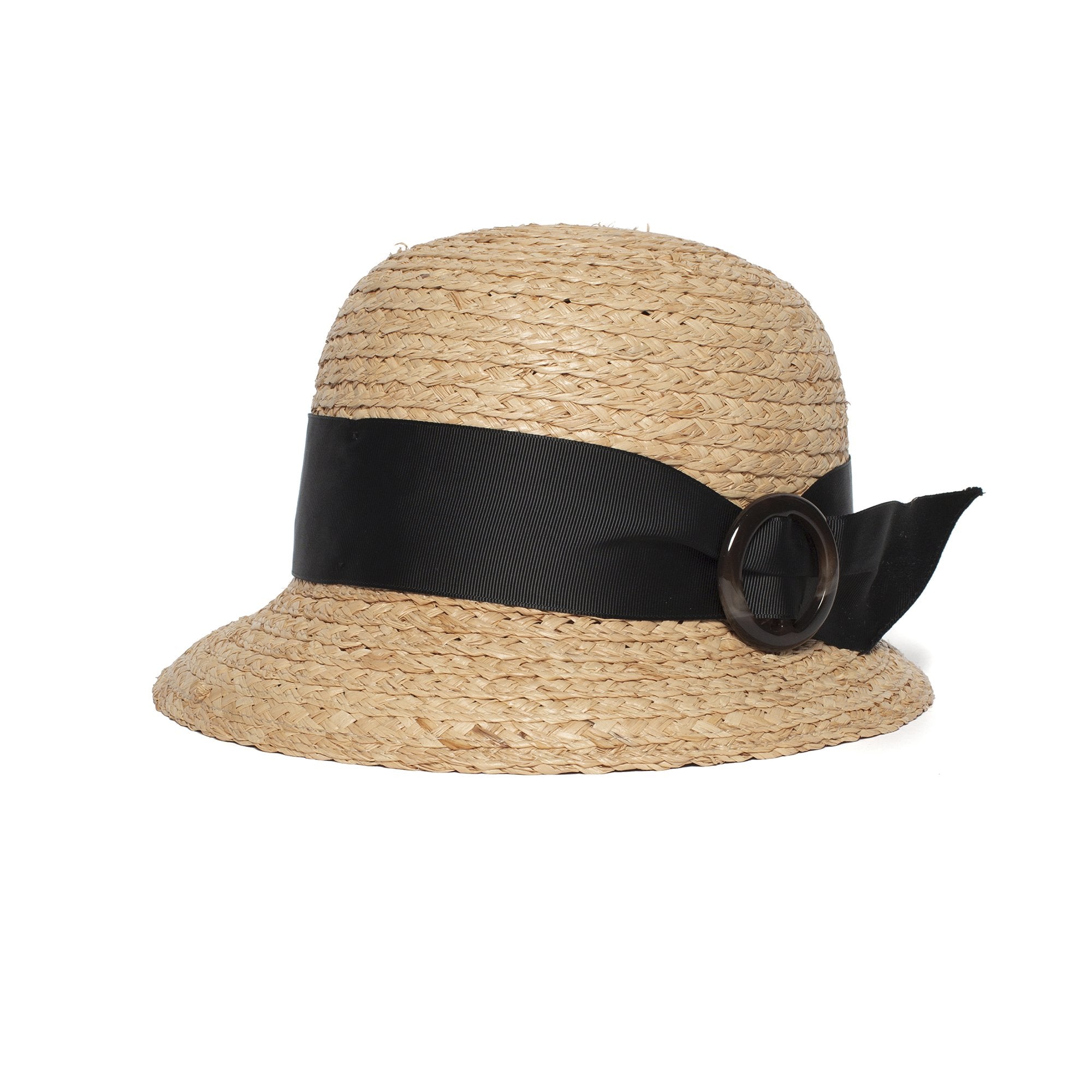 Goorin Bros. allison straw cloche hat Natural left side view