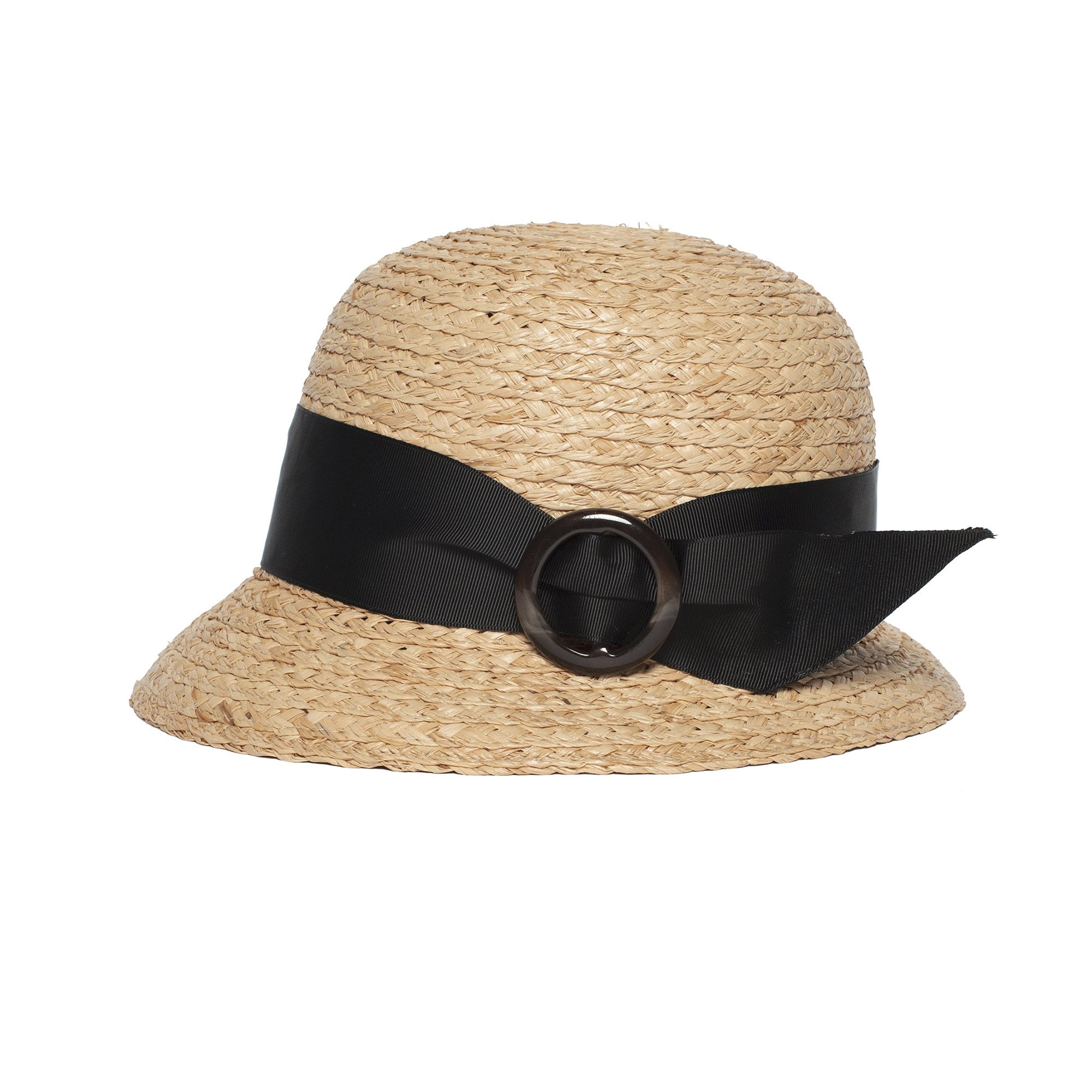 Goorin Bros. allison straw cloche hat Natural side view
