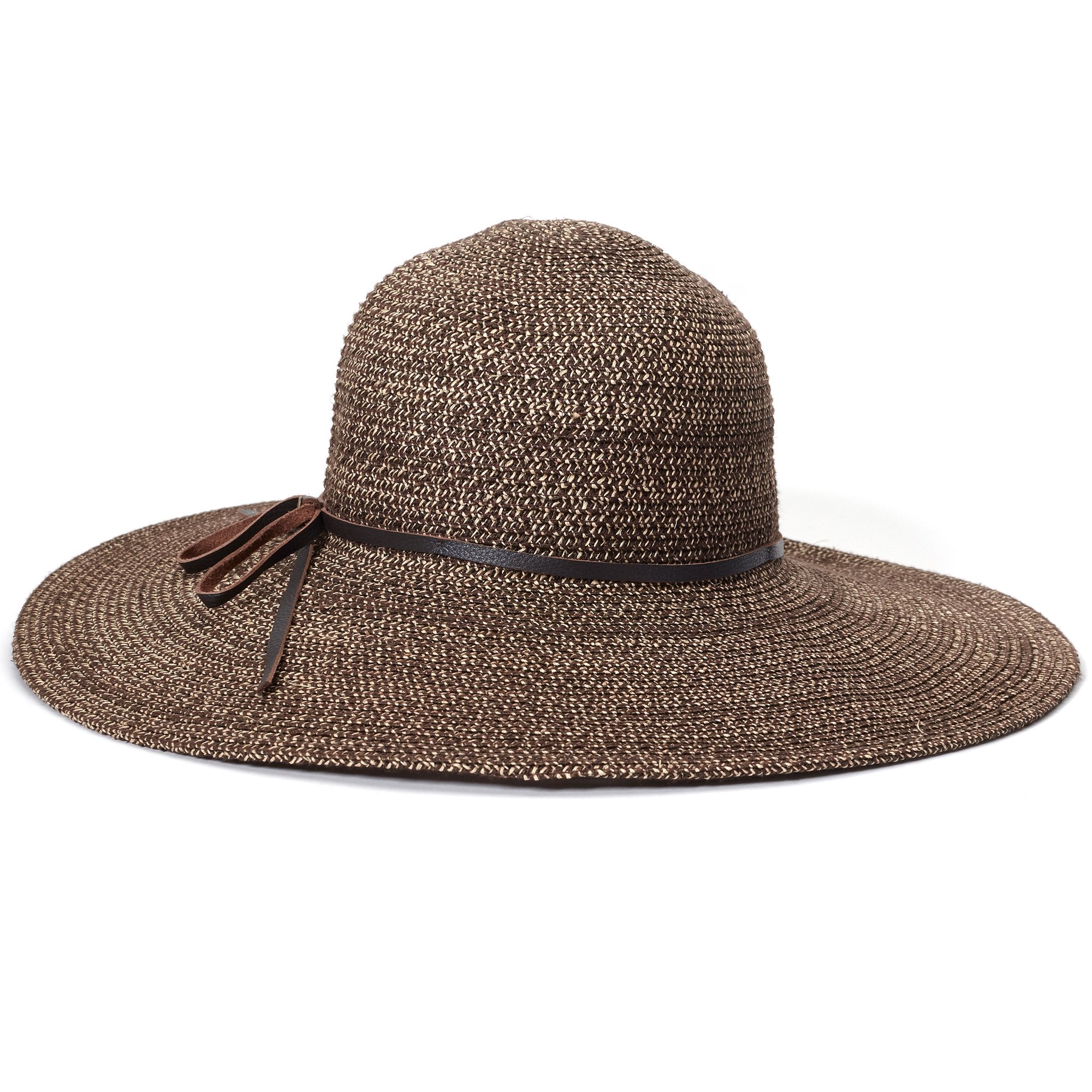 Goorin Bros. shalone straw floppy hat Brown back view