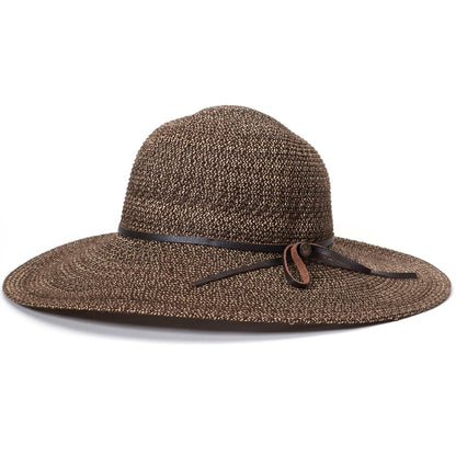 Goorin Bros. shalone straw floppy hat Brown left side view