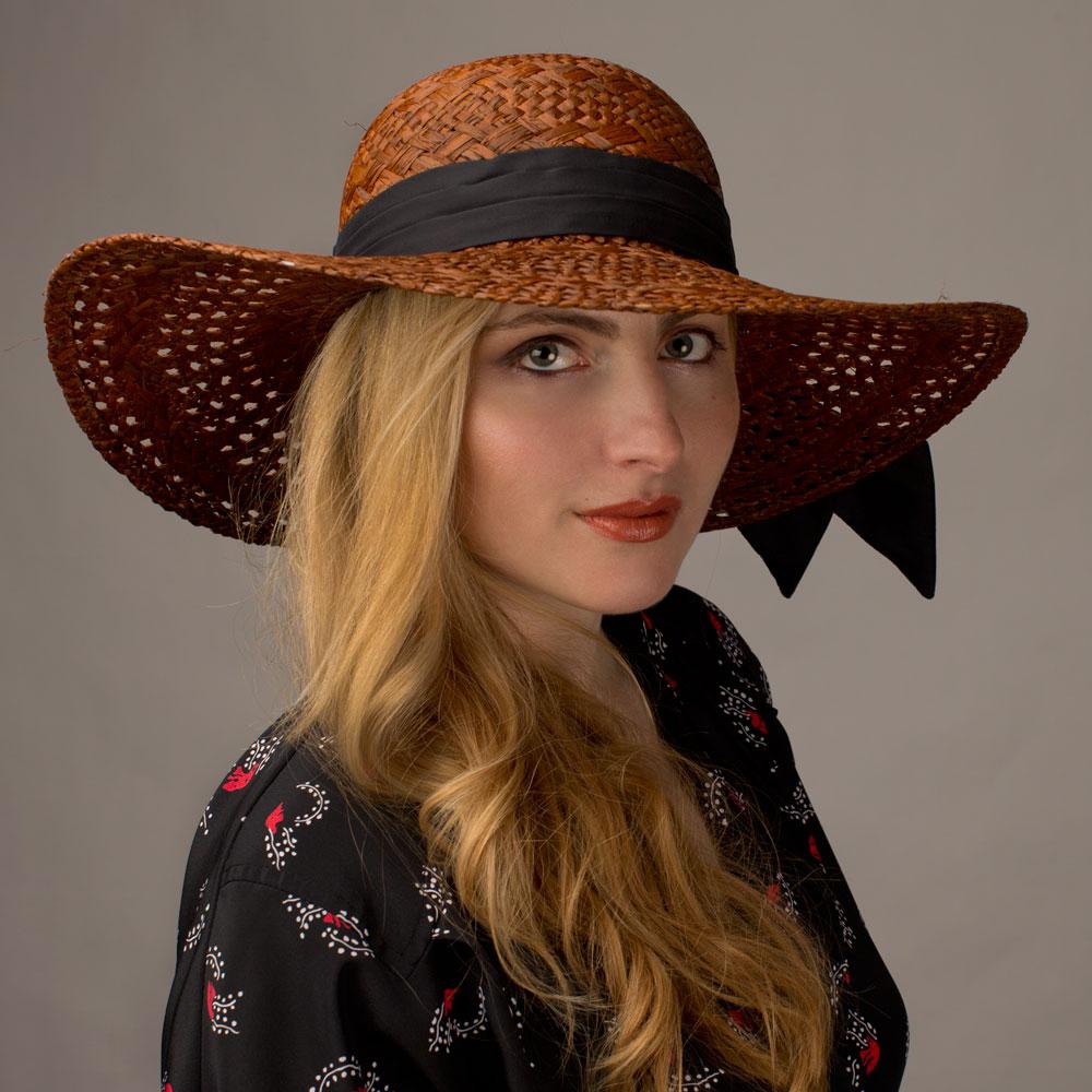 Goorin Bros. sunday silence straw floppy hat Rust  womens styling