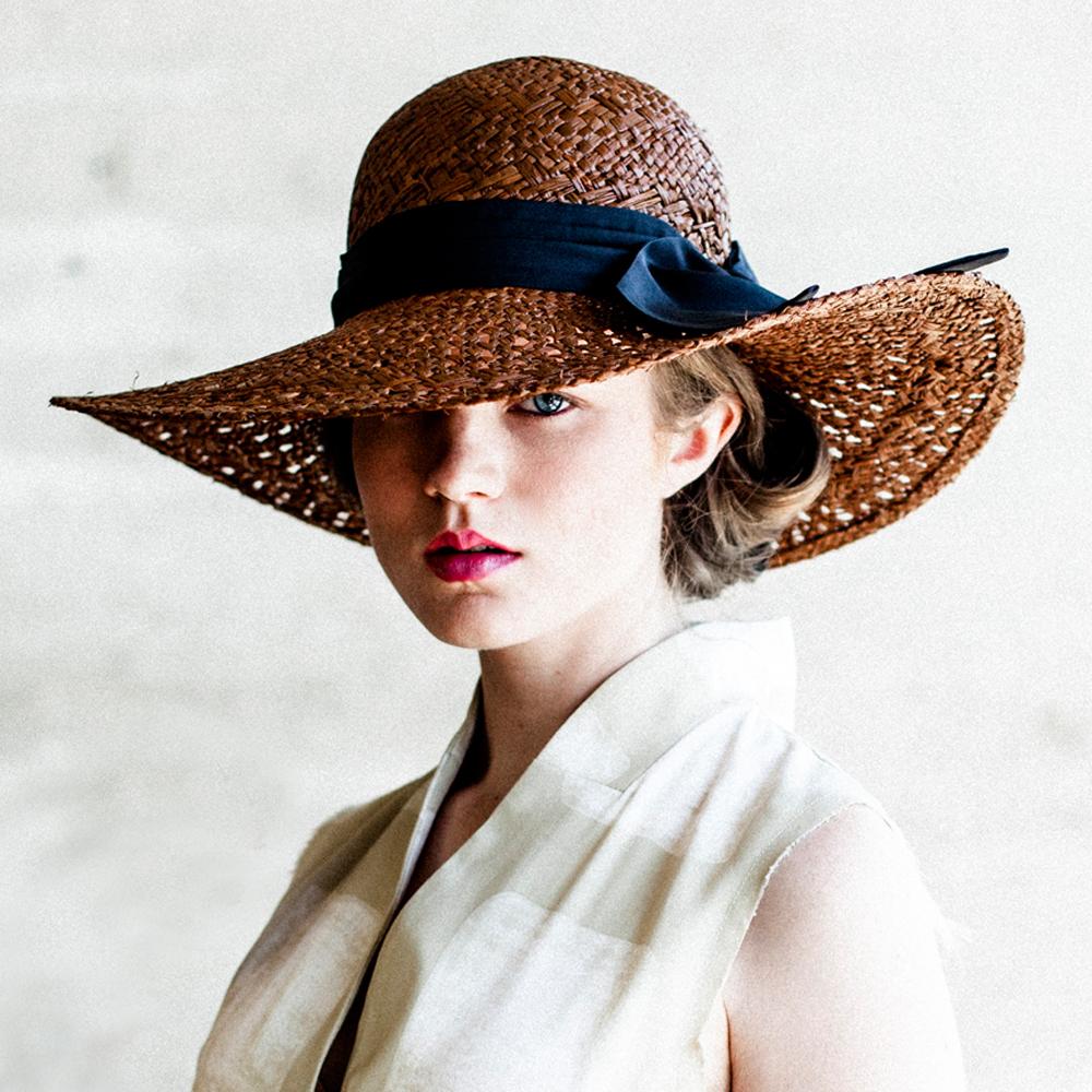 Goorin Bros. sunday silence straw floppy hat Rust  womens styling
