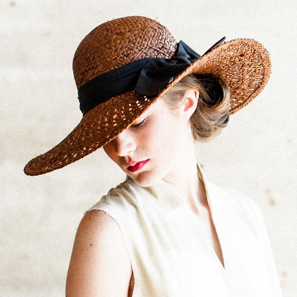 Goorin Bros. sunday silence straw floppy hat Rust  womens styling