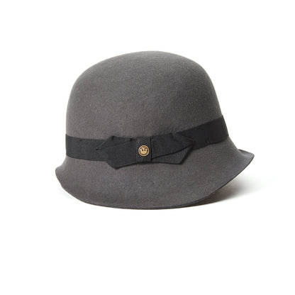 Goorin Bros. lady jean wool blend asymmetric cloche hat Grey side view