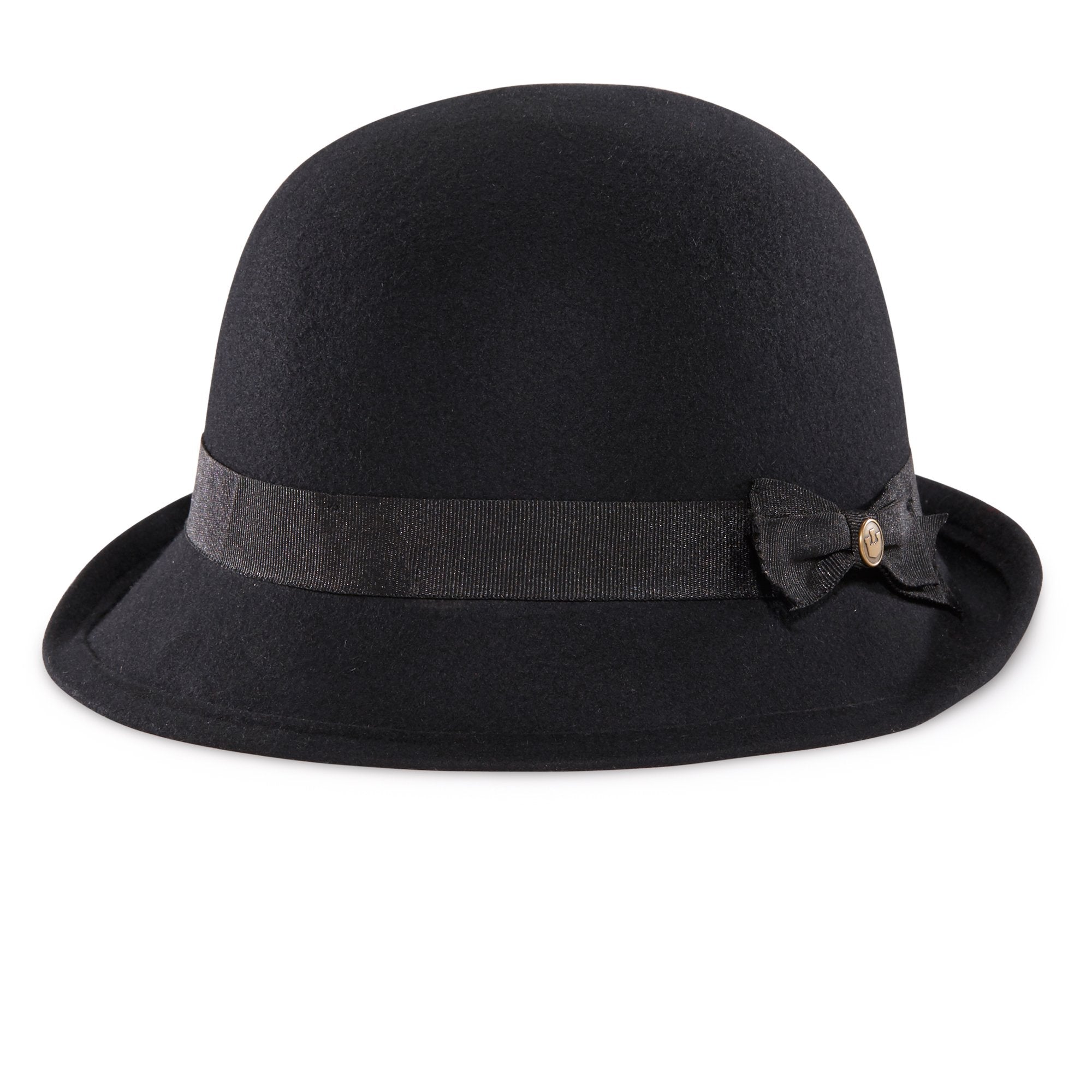 Goorin Bros. ella wool blend cloche hat Black front view