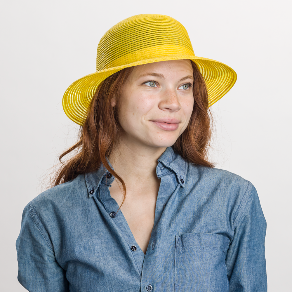 Goorin Bros. coco keys plastic short brim floppy hat Yellow  womens styling