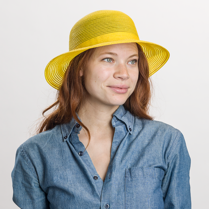 Goorin Bros. coco keys plastic short brim floppy hat Yellow  womens styling