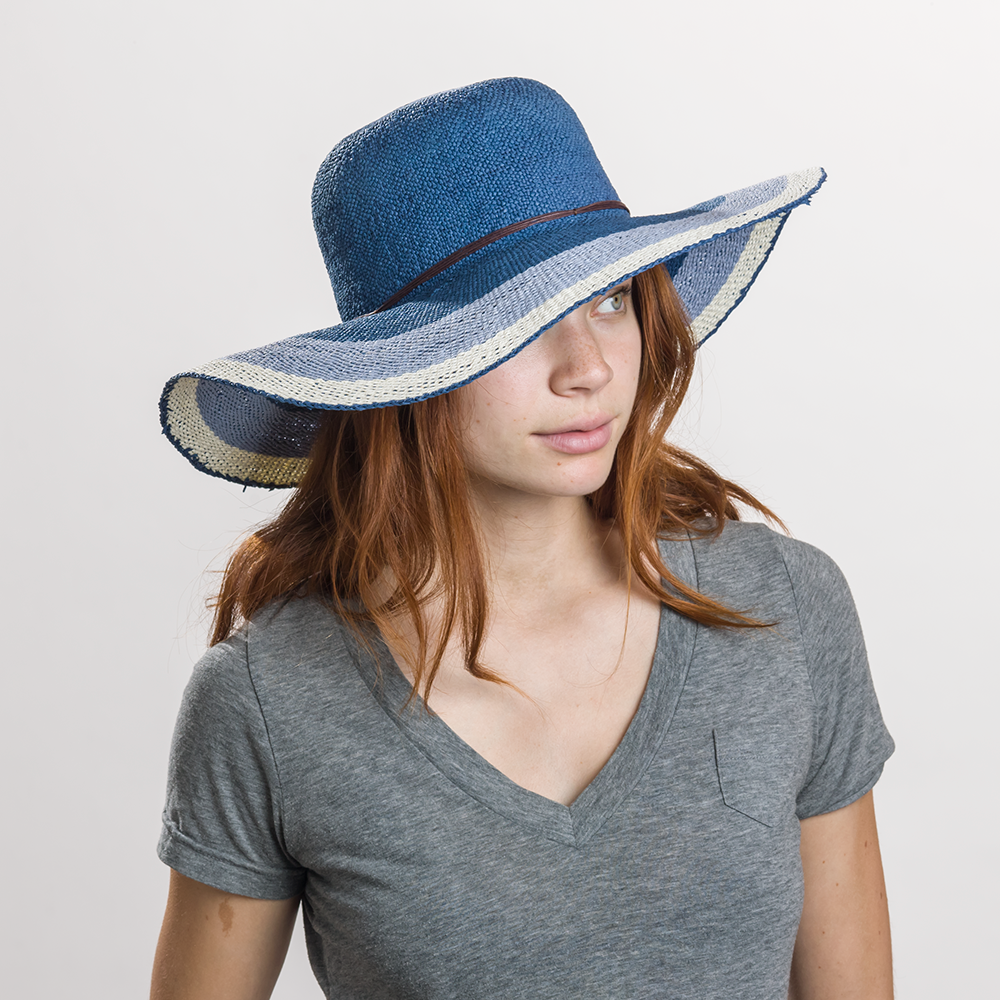 Goorin Bros. sunny ray straw floppy hat Blue  womens styling