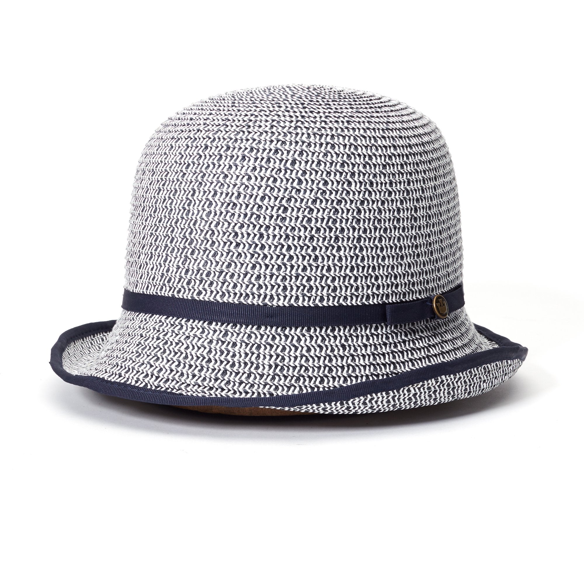 Goorin Bros. annamarie paper cloche hat Navy left side view