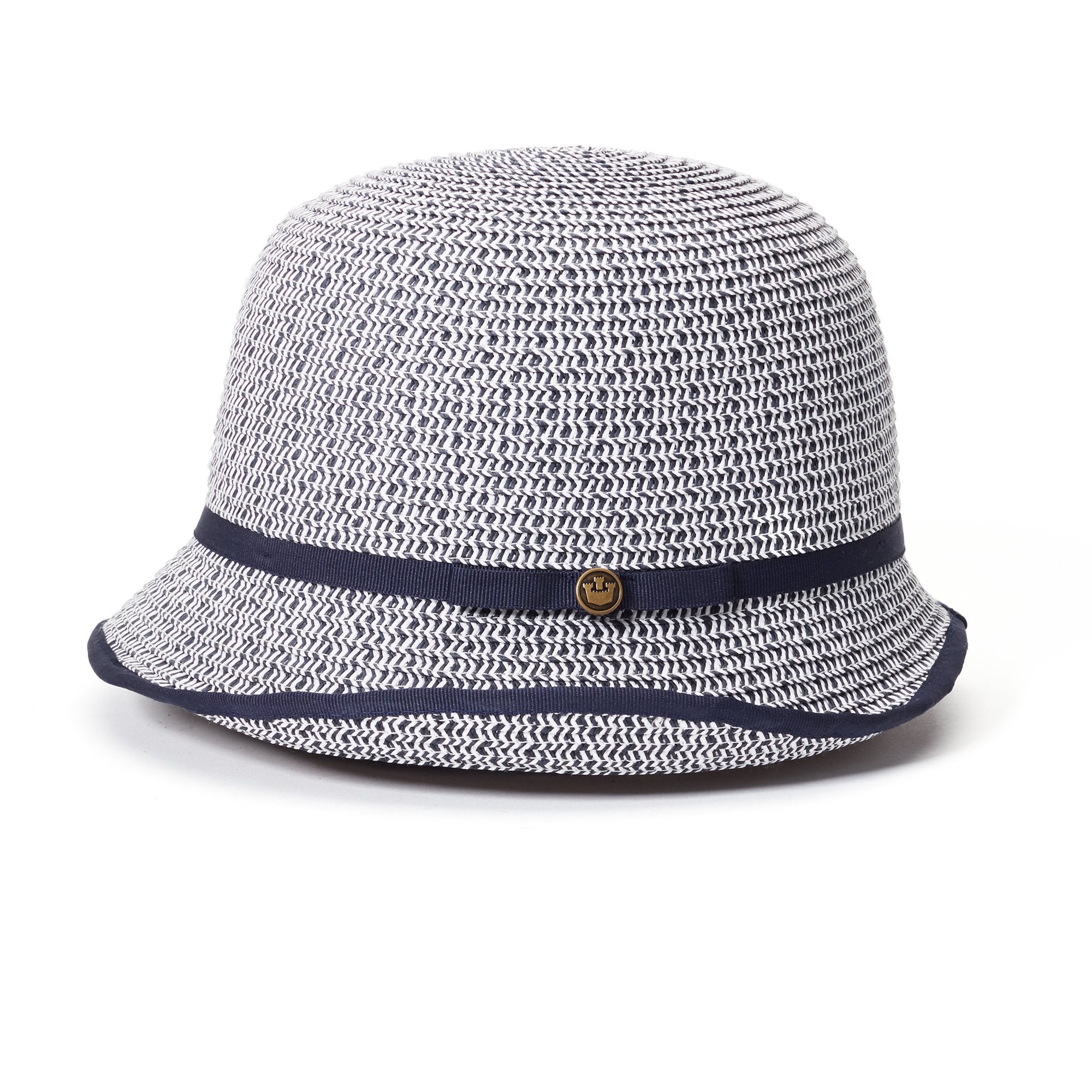 Goorin Bros. annamarie paper cloche hat Navy side view