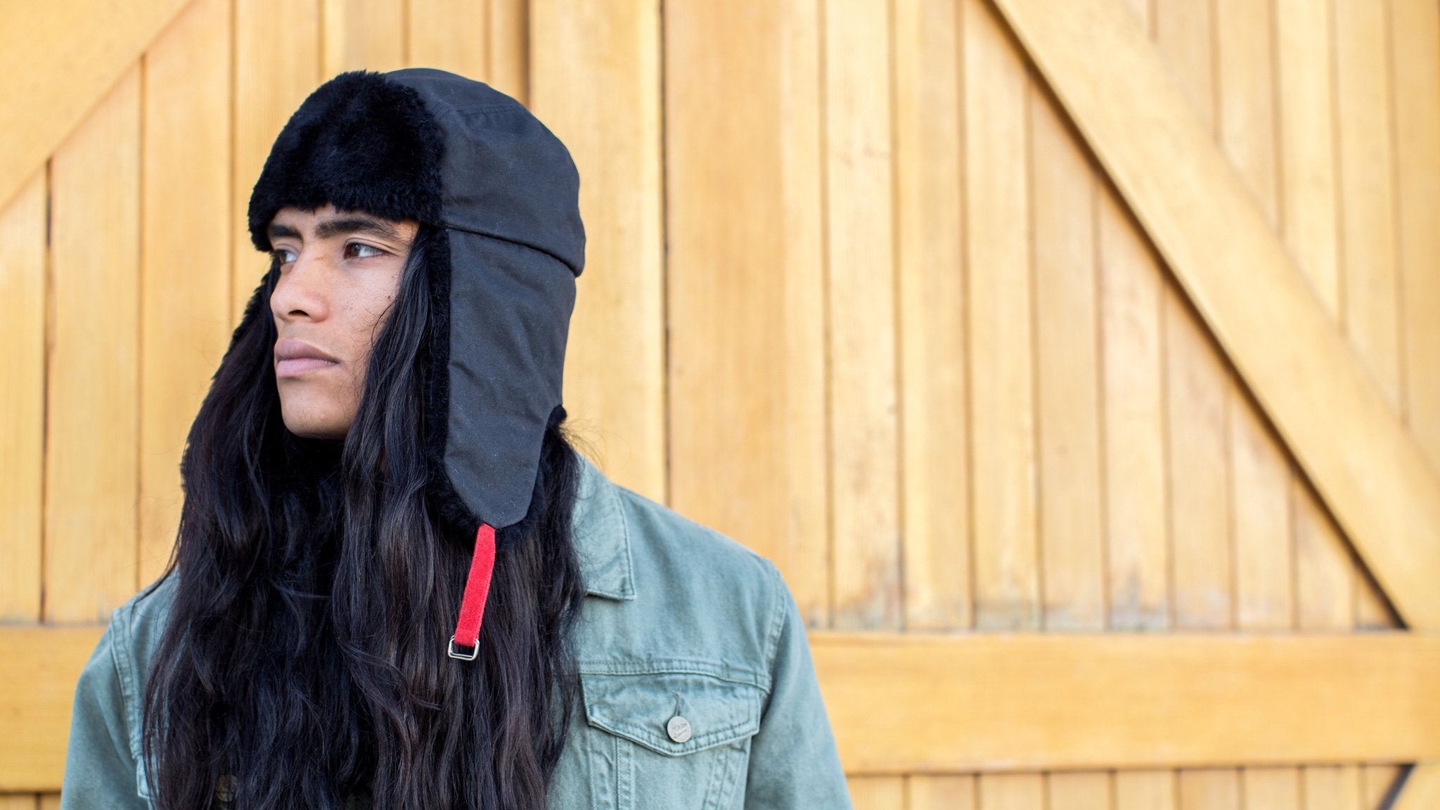 Goorin Bros. polar vortex cotton trooper Black  hero shot on male model