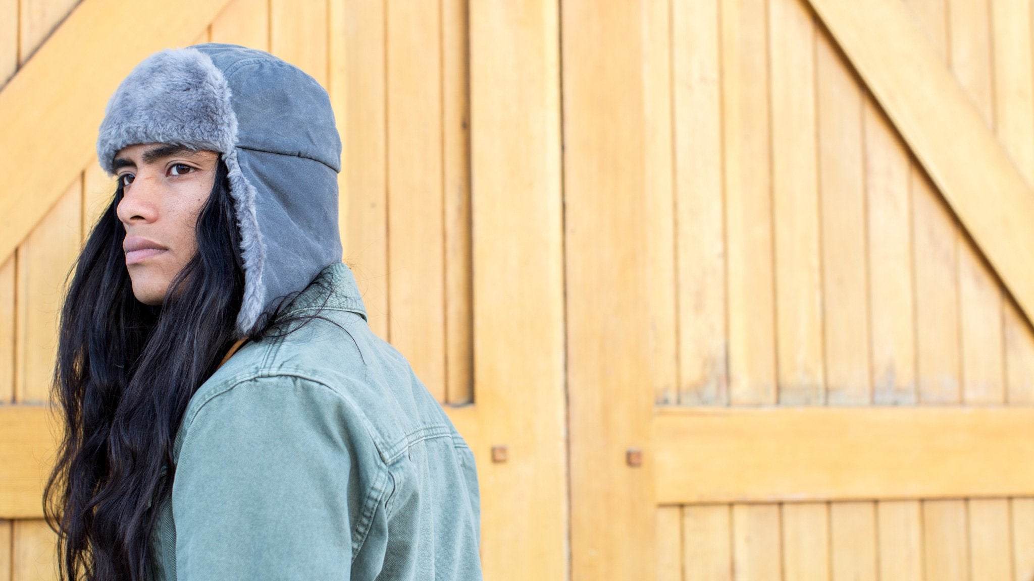 Goorin Bros. polar vortex cotton trooper Grey  hero shot on male model