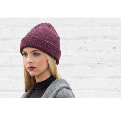 Goorin Bros. winter cruise wool ribbed beanie Maroon  womens styling