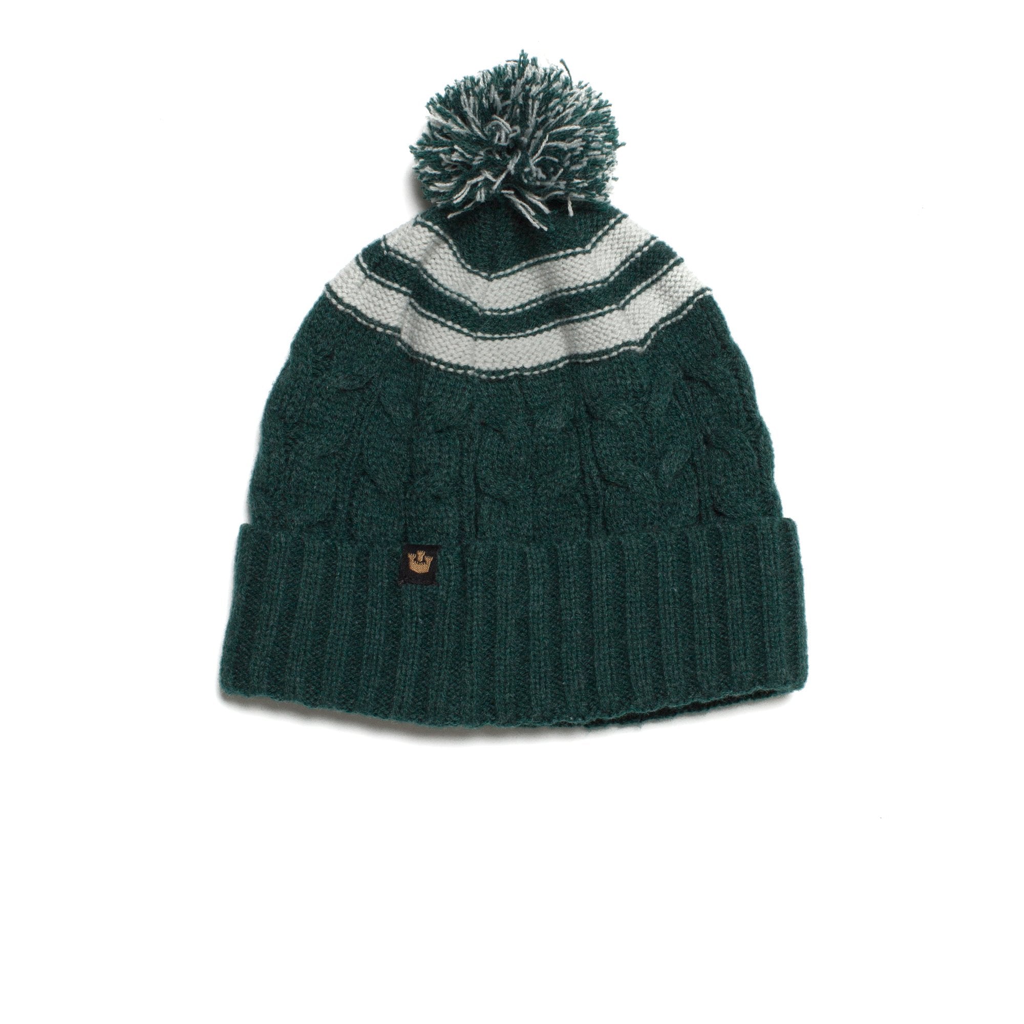 Goorin Bros. warm bear acrylic cable knit beanie Forest front view
