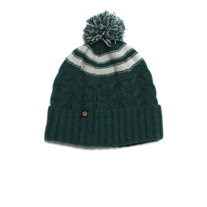 Goorin Bros. warm bear acrylic cable knit beanie Forest front view