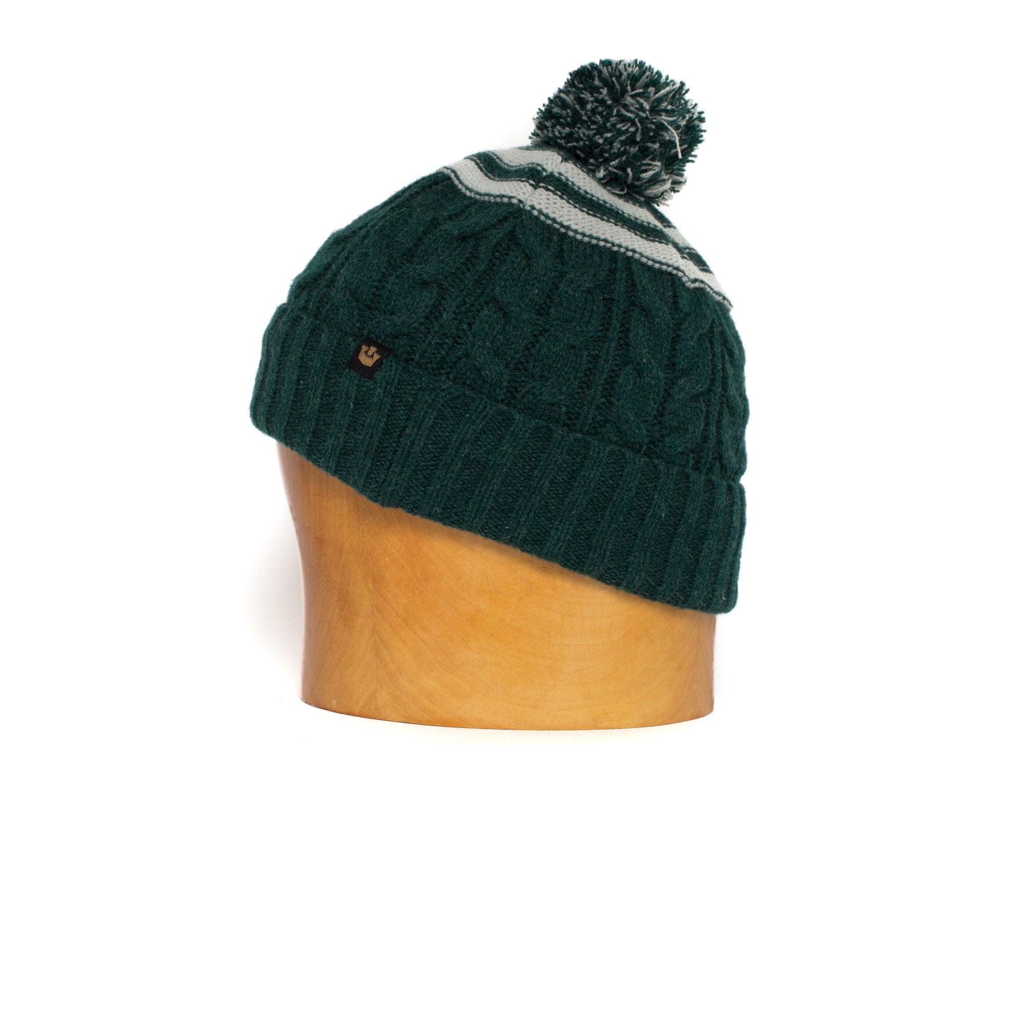 Goorin Bros. warm bear acrylic cable knit beanie Forest side view