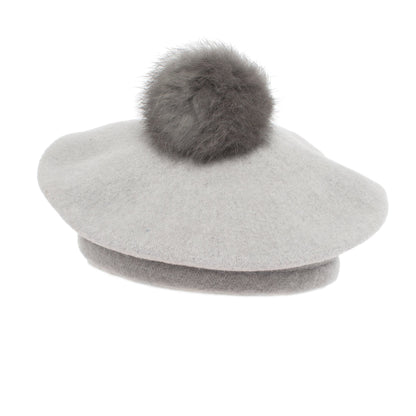 Goorin Bros. heart of gold wool blend beret hat Grey back view