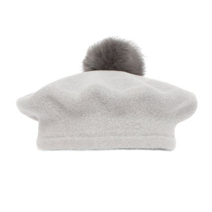 Goorin Bros. heart of gold wool blend beret hat Grey front view