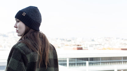 Goorin Bros. new york winter wool beanie Black  hero shot on female model