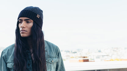 Goorin Bros. new york winter wool beanie Black  hero shot on male model