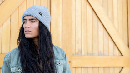 Goorin Bros. fresh tracks acrylic beanie Charcoal  hero shot on male model