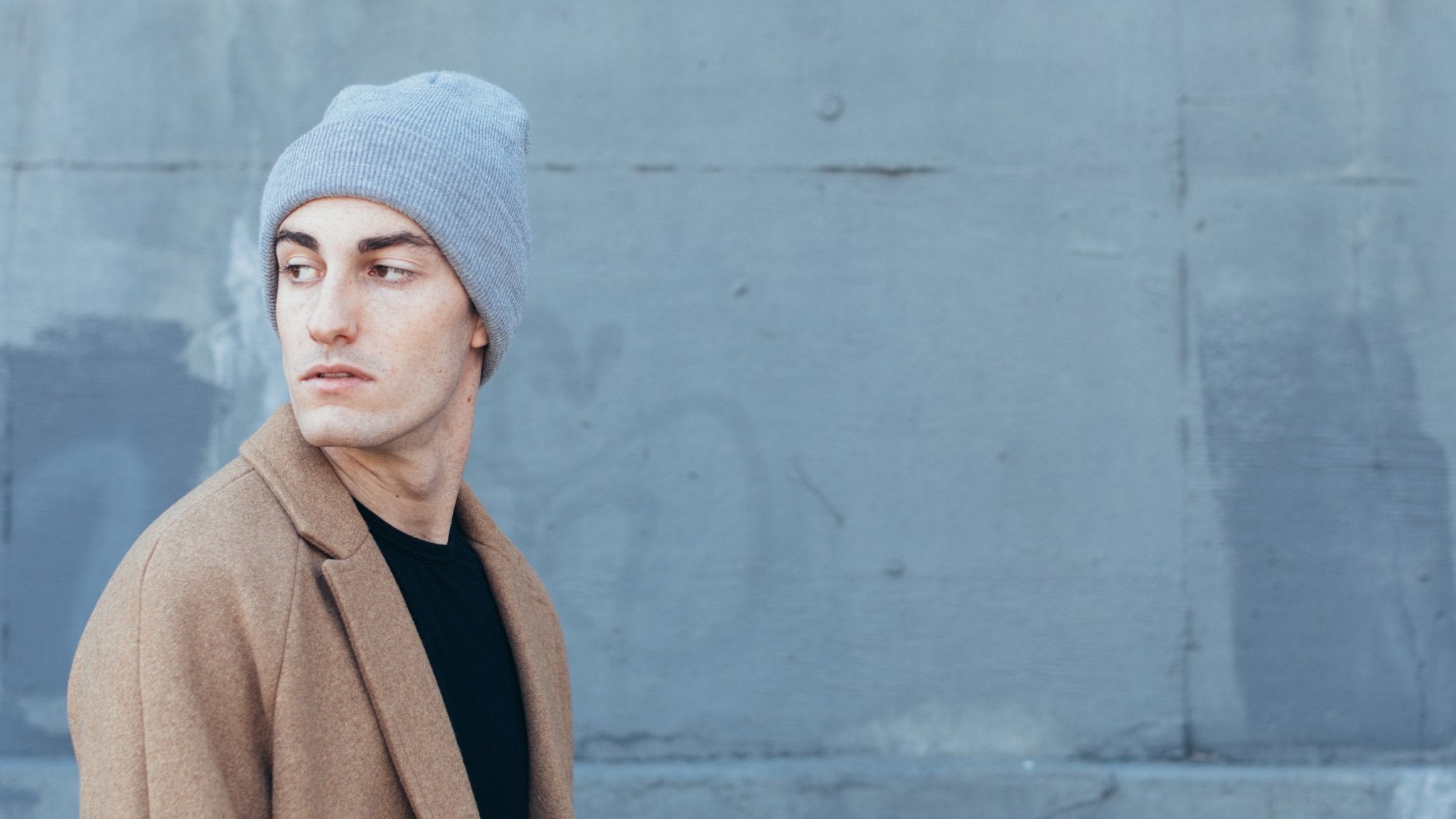 Goorin Bros. elemental winter wool beanie Grey  hero shot on male model