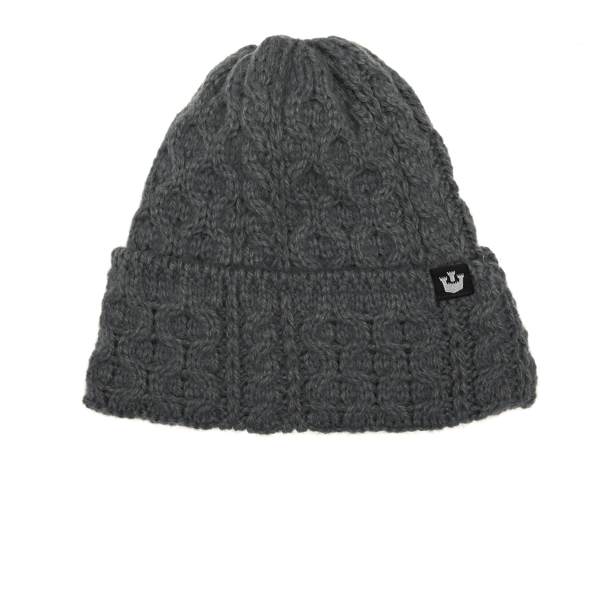 Goorin Bros. sunstone alpaca cable knit beanie Charcoal front view