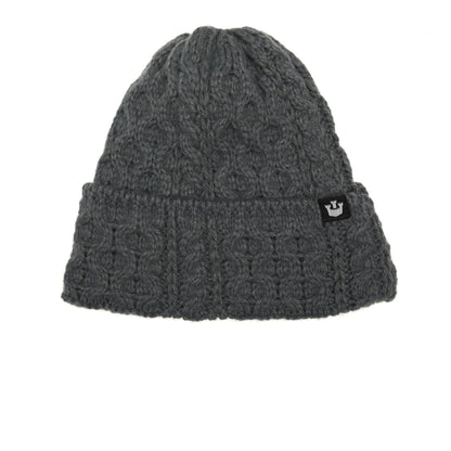 Goorin Bros. sunstone alpaca cable knit beanie Charcoal front view