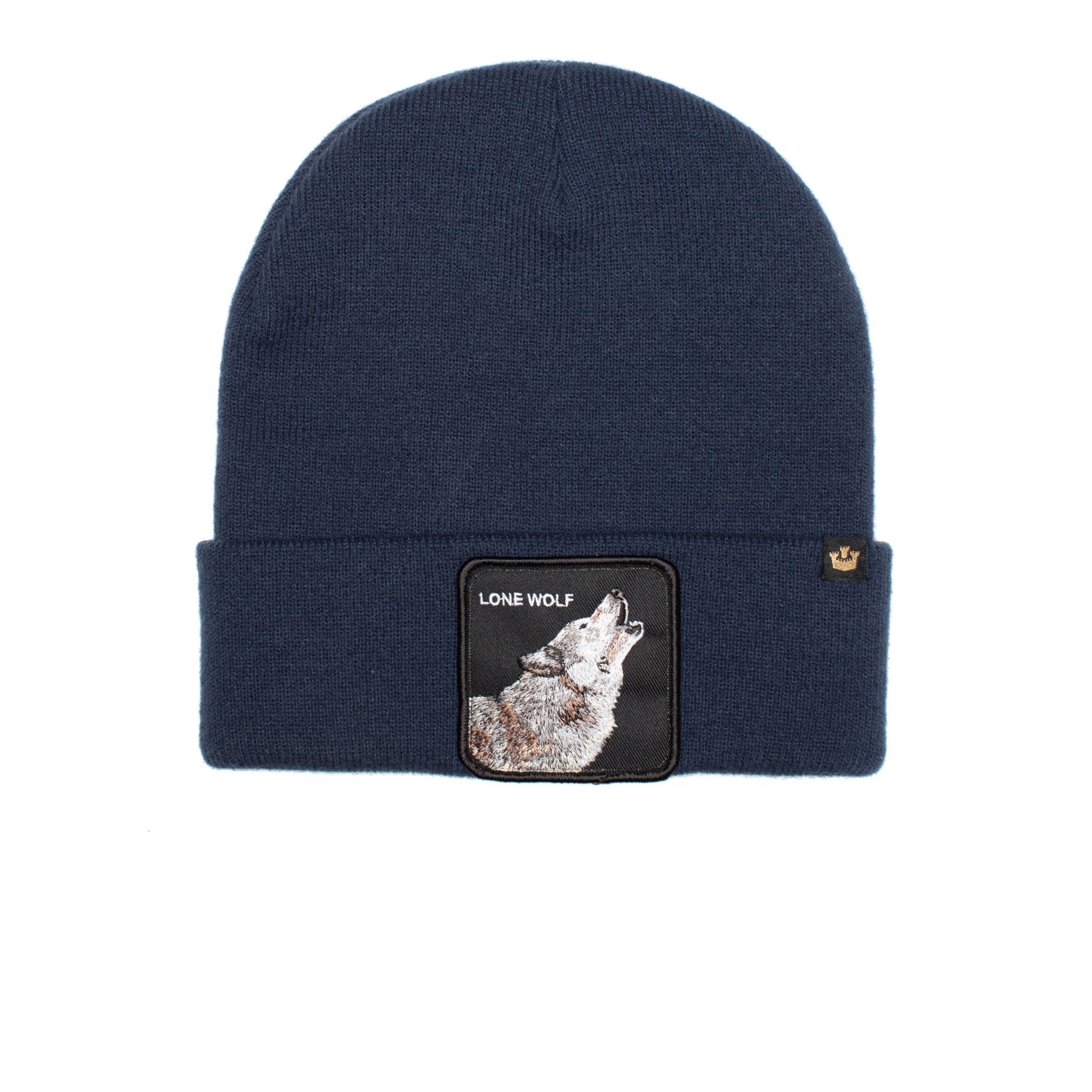 Goorin Bros. wolf man beanie Navy front view