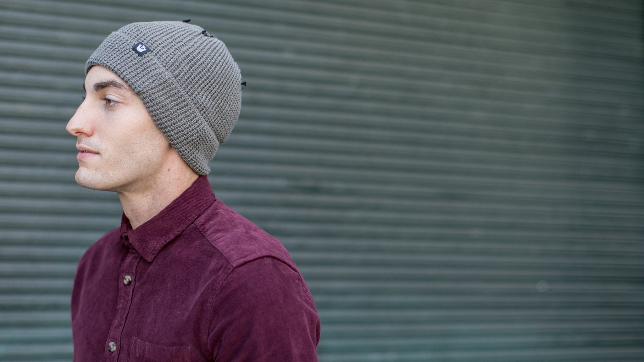 Goorin Bros. bundle up cotton beanie Charcoal  hero shot on male model