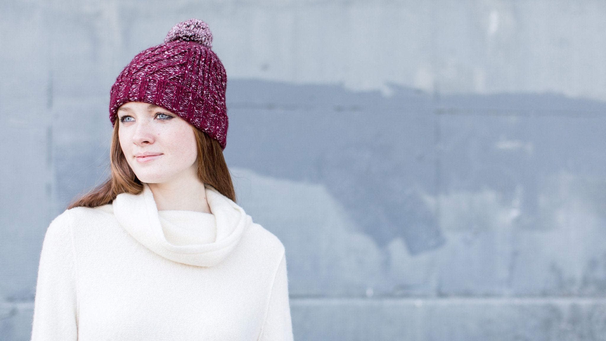 Goorin Bros. slushy beanie Red hero shot on female model