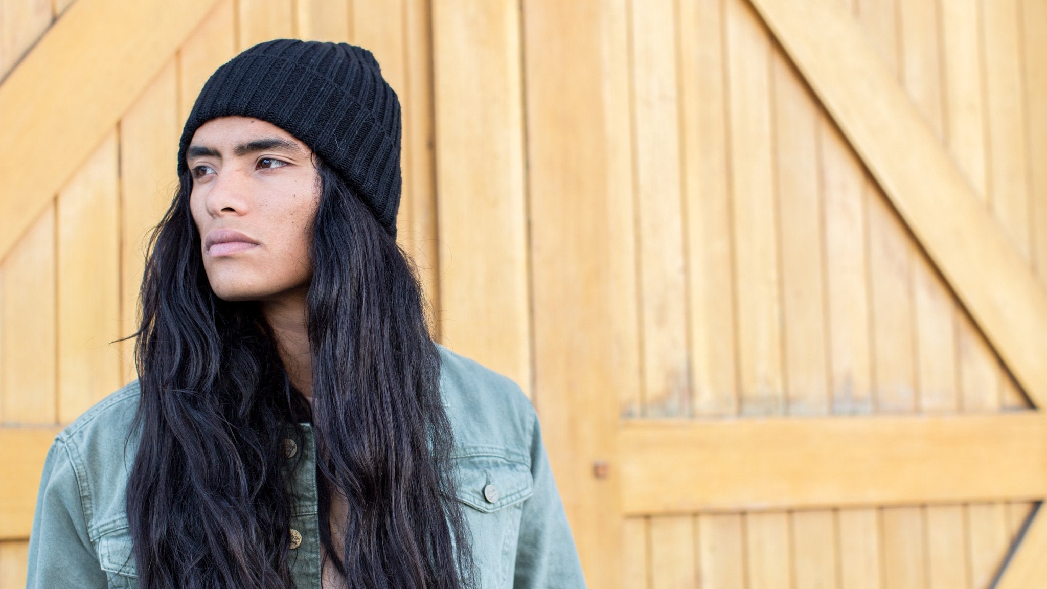 Goorin Bros. dave wool beanie Black hero shot on male model
