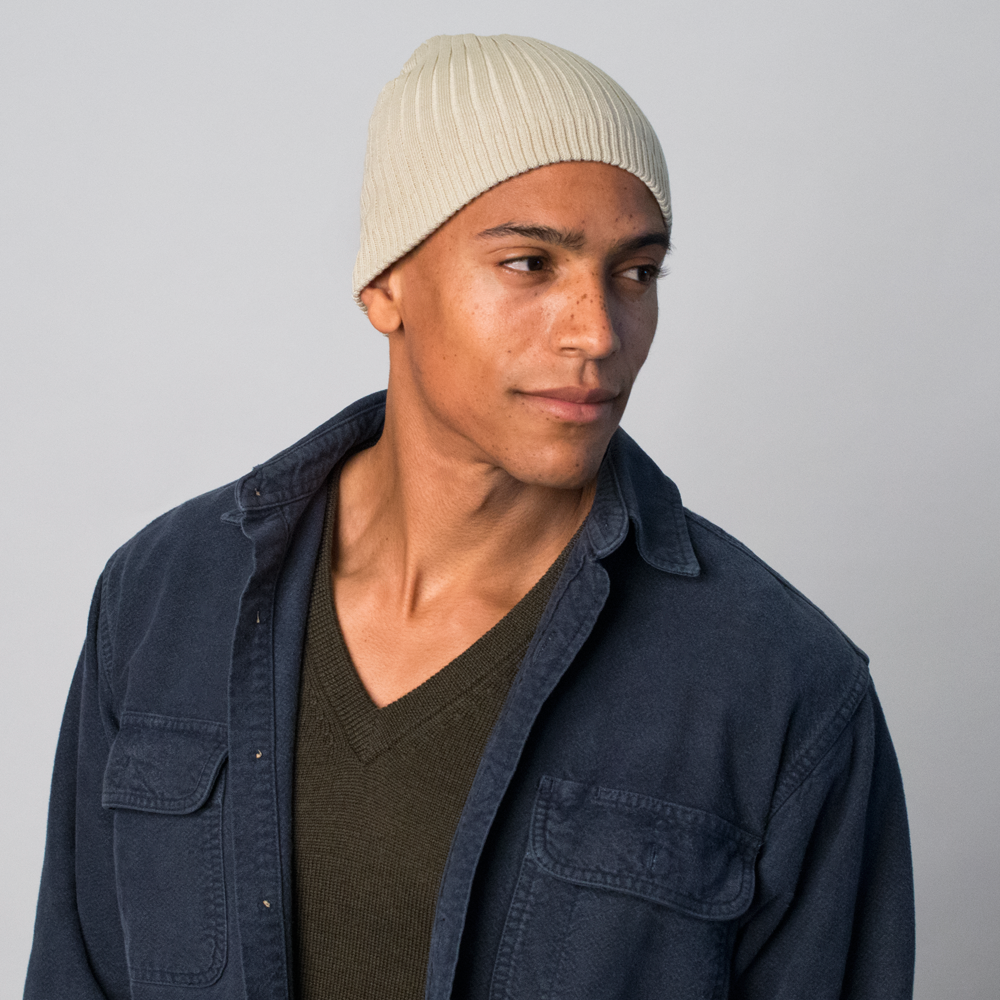 Goorin Bros. skintight ii cotton beanie Creme  mens styling