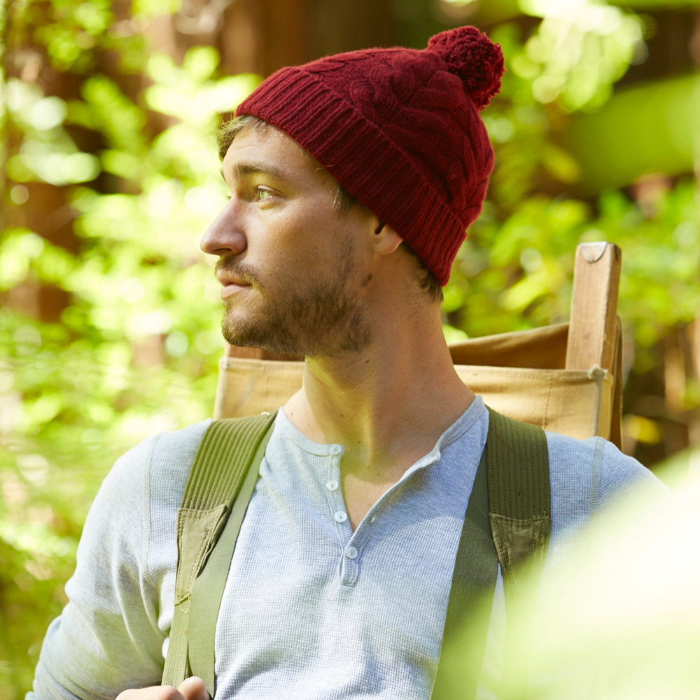 Goorin Bros. kirkwood wool beanie Maroon  mens styling