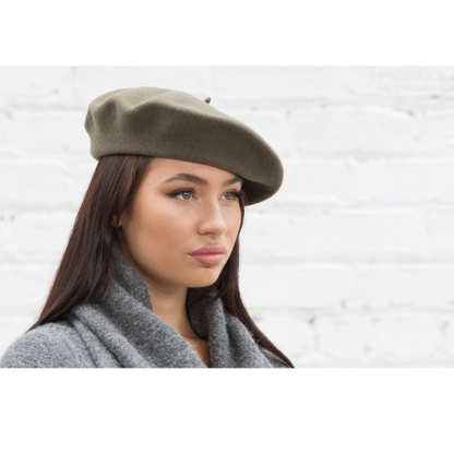 Goorin Bros. Ivan Budsky Olive beret womens styling