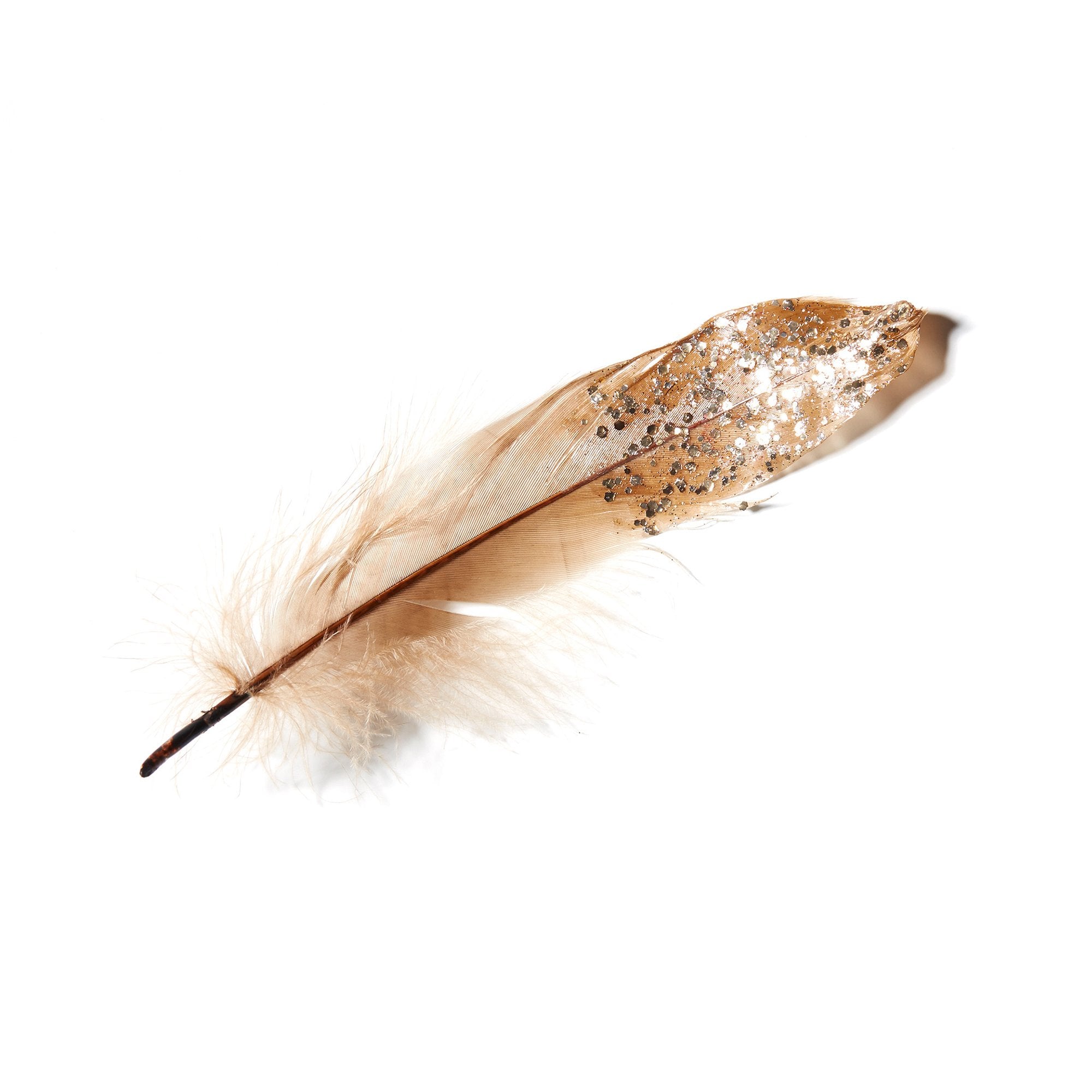 Goorin Bros. glitter feather Gold front view