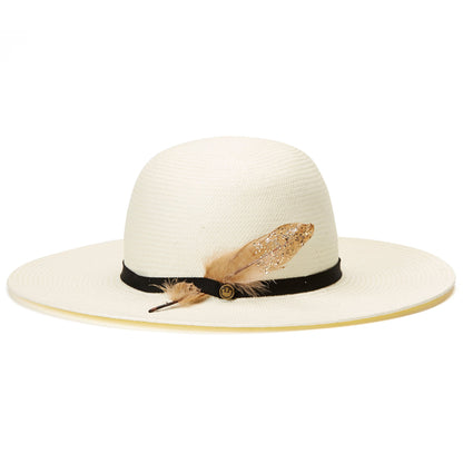 Goorin Bros. glitter feather Gold left side view