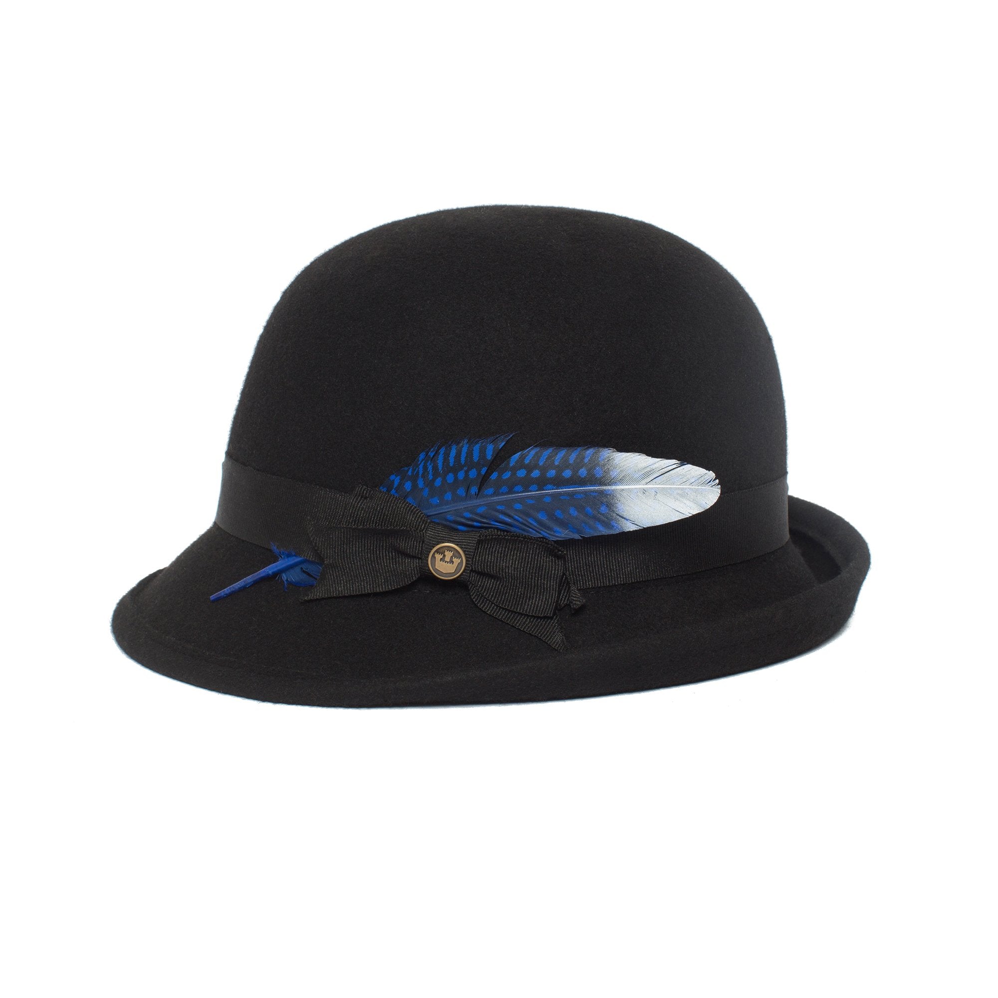Goorin Bros. size matters feather Navy side view