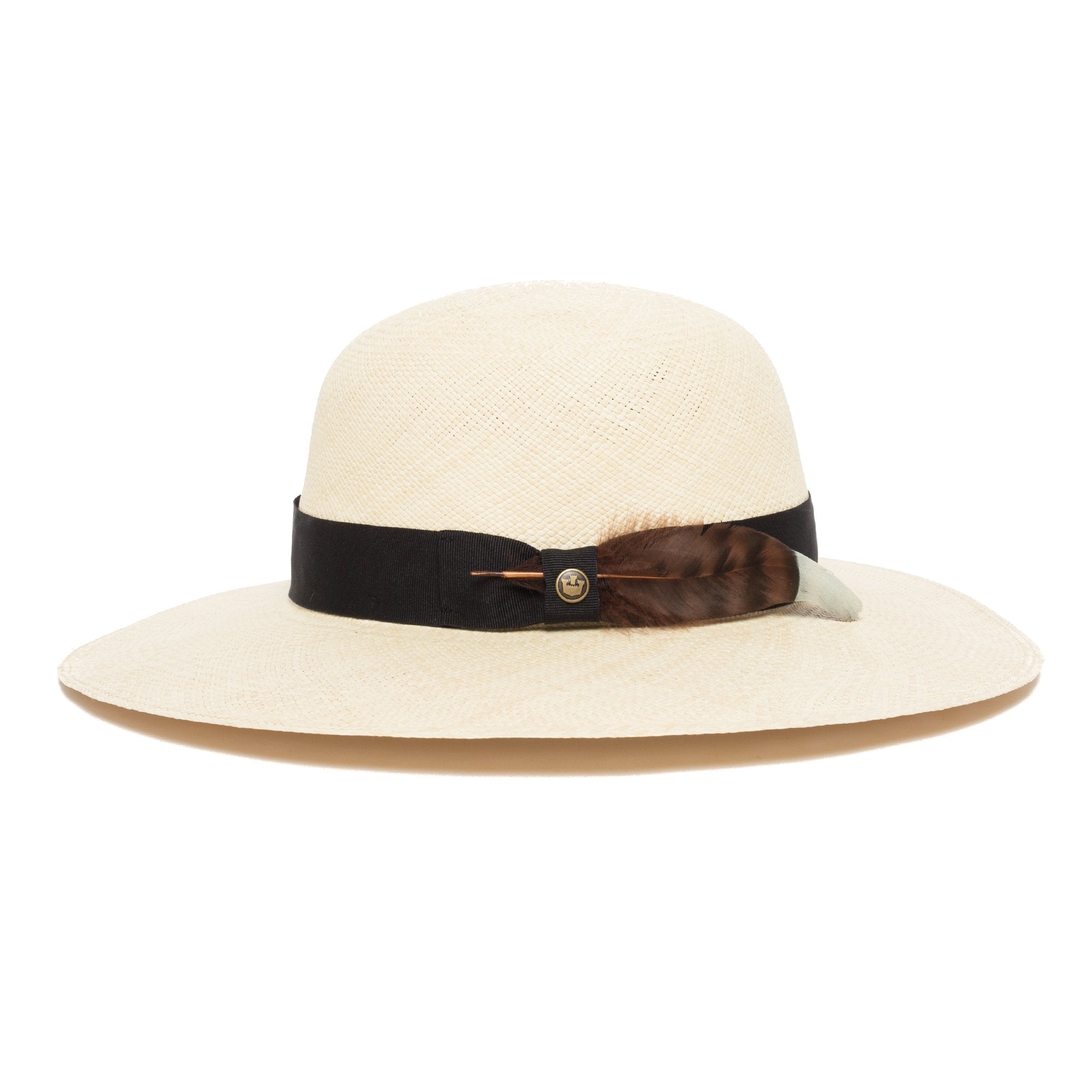 Goorin Bros. mocha dot feather Brown left side view