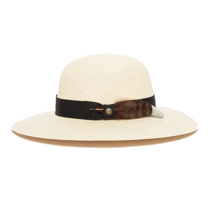 Goorin Bros. mocha dot feather Brown left side view