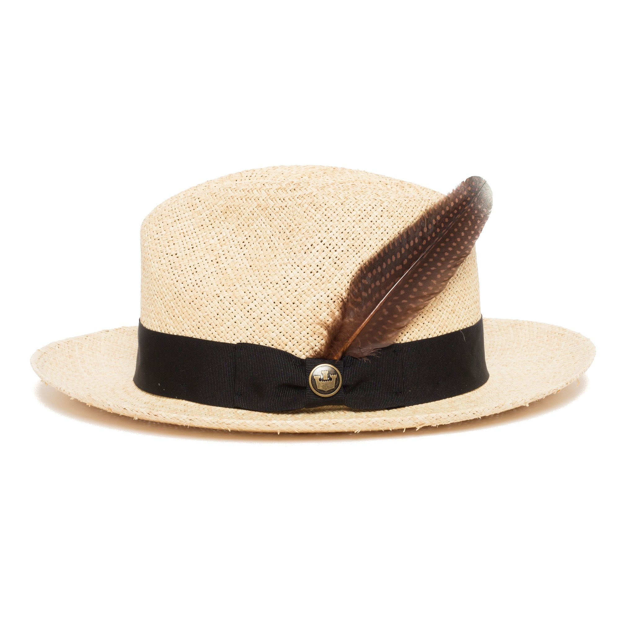 Goorin Bros. vive le taupe feather Brown left side view