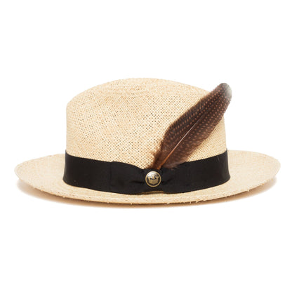 Goorin Bros. vive le taupe feather Brown left side view